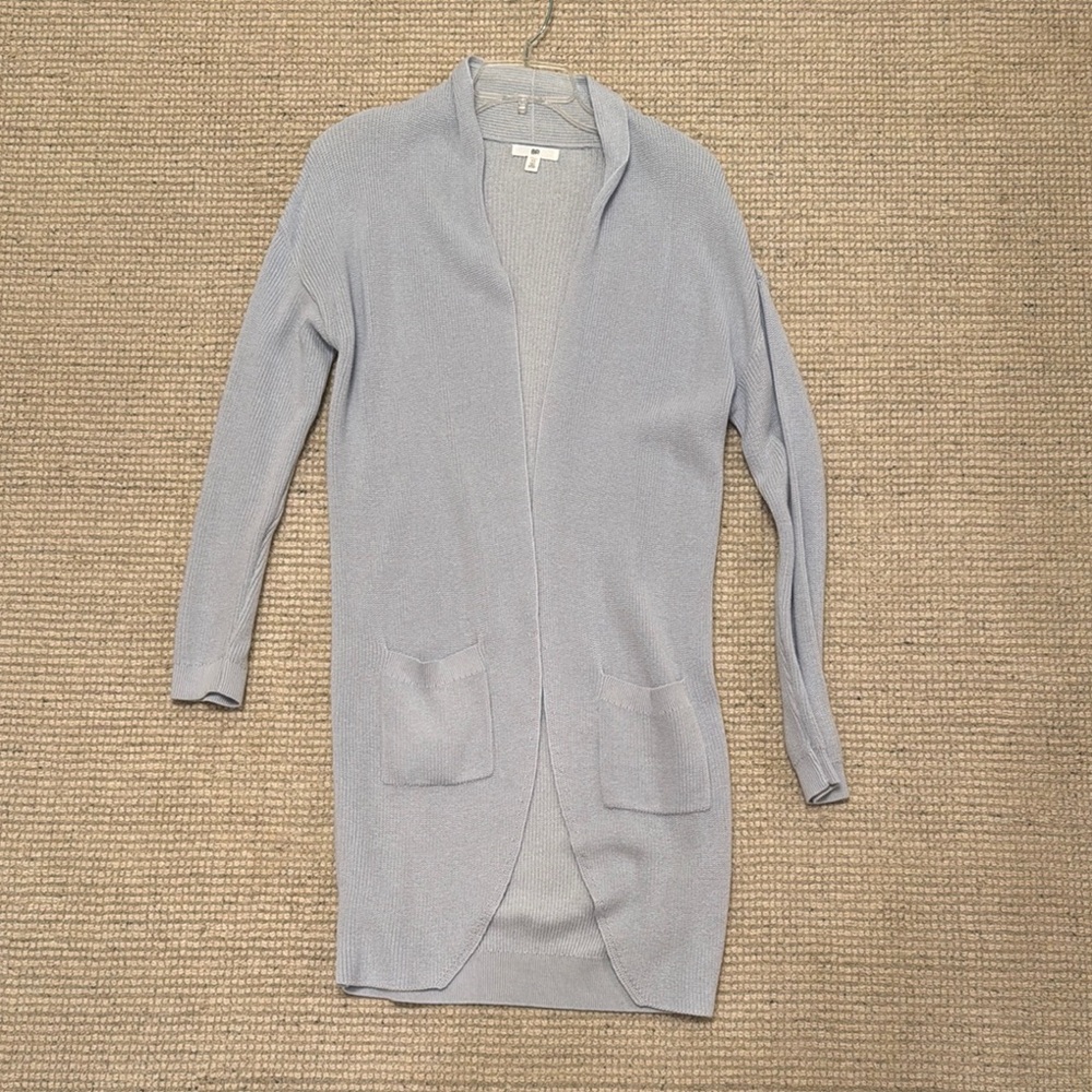 NWOT Nordstrom BP Light Blue Long Cardigan Sweater xs